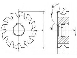 Cutters for concave shaping according to DIN 855